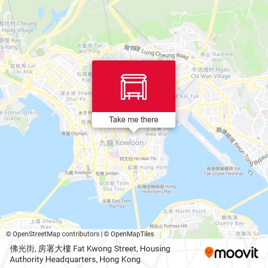 佛光街, 房署大樓 Fat Kwong Street, Housing Authority Headquarters map