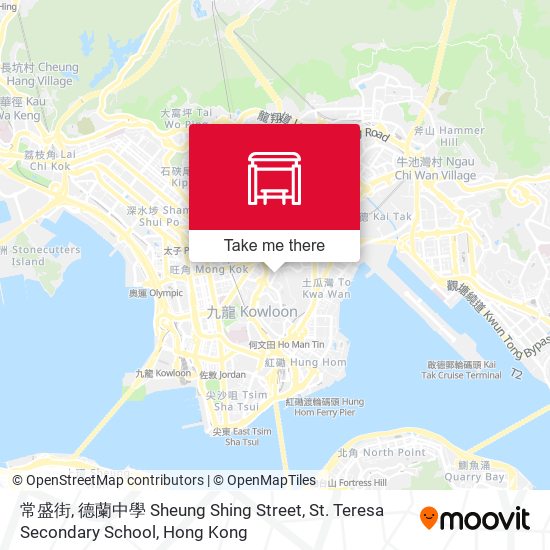 常盛街, 德蘭中學 Sheung Shing Street, St. Teresa Secondary School map