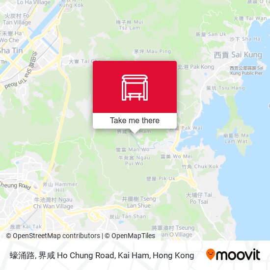 蠔涌路, 界咸 Ho Chung Road, Kai Ham map
