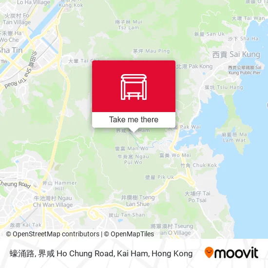 蠔涌路, 界咸 Ho Chung Road, Kai Ham地圖