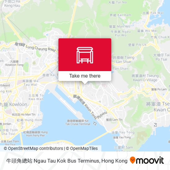 牛頭角總站 Ngau Tau Kok Bus Terminus map