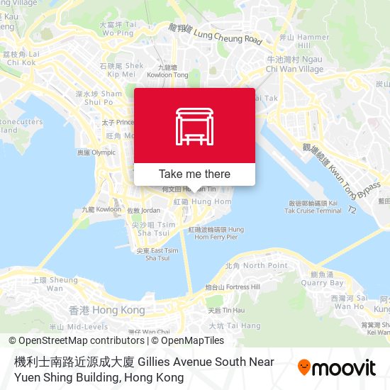 機利士南路近源成大廈 Gillies Avenue South Near Yuen Shing Building map