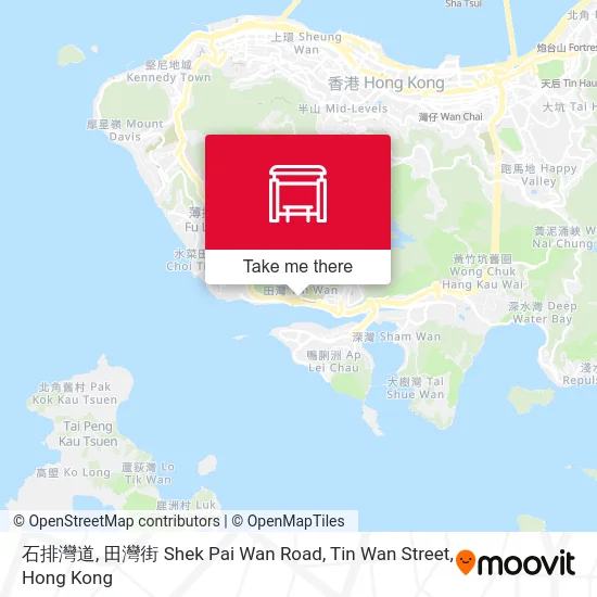 石排灣道, 田灣街 Shek Pai Wan Road, Tin Wan Street map