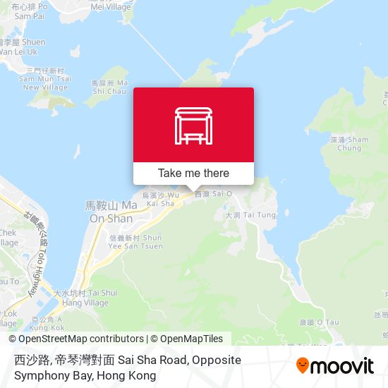 西沙路, 帝琴灣對面 Sai Sha Road, Opposite Symphony Bay map