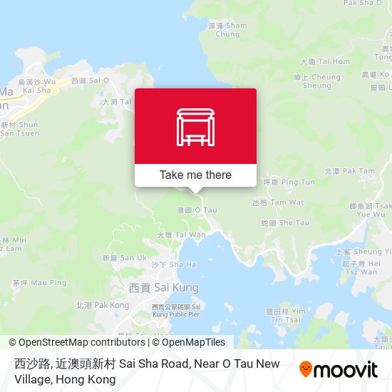 西沙路, 近澳頭新村 Sai Sha Road, Near O Tau New Village map
