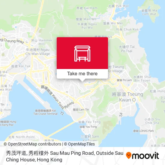 秀茂坪道, 秀程樓外 Sau Mau Ping Road, Outside Sau Ching House地圖