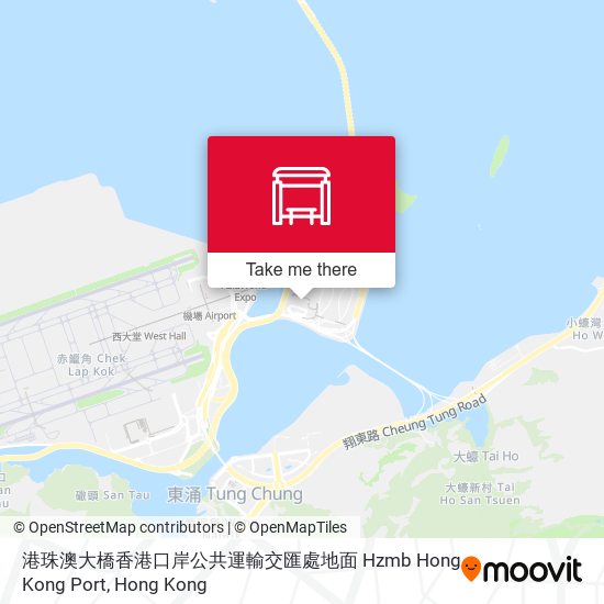 港珠澳大橋香港口岸公共運輸交匯處地面 Hzmb Hong Kong Port map