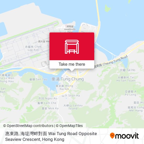 惠東路, 海堤灣畔對面 Wai Tung Road Opposite Seaview Crescent map