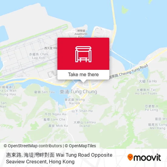 惠東路, 海堤灣畔對面 Wai Tung Road Opposite Seaview Crescent map