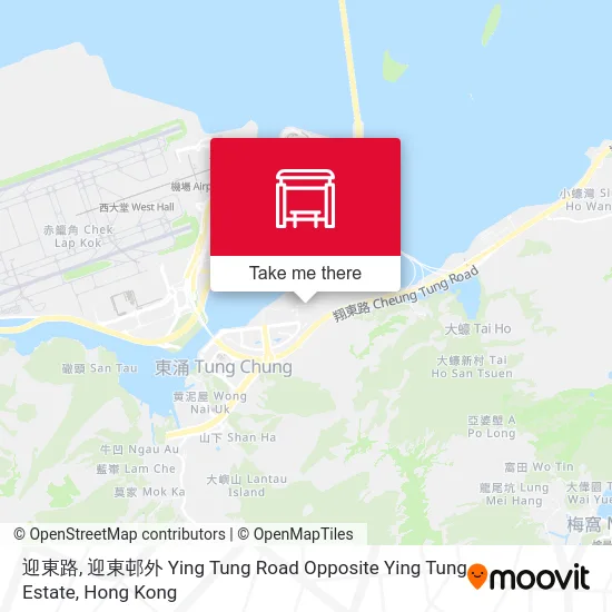 迎東路, 迎東邨外 Ying Tung Road Opposite Ying Tung Estate map