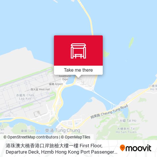 港珠澳大橋香港口岸旅檢大樓一樓 First Floor, Departure Deck, Hzmb Hong Kong Port Passenger Clearance Building地圖