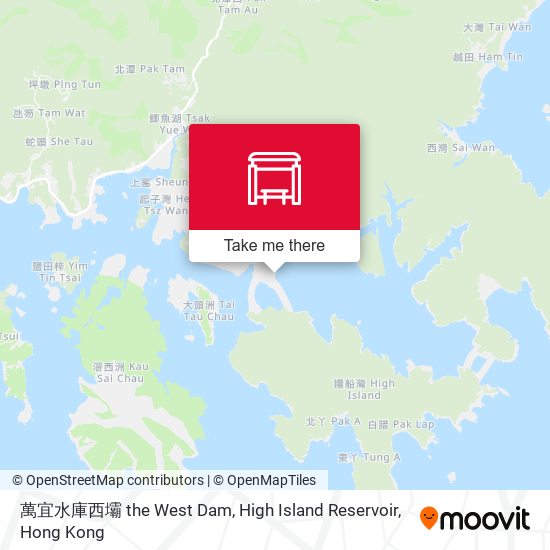 萬宜水庫西壩 the West Dam, High Island Reservoir map