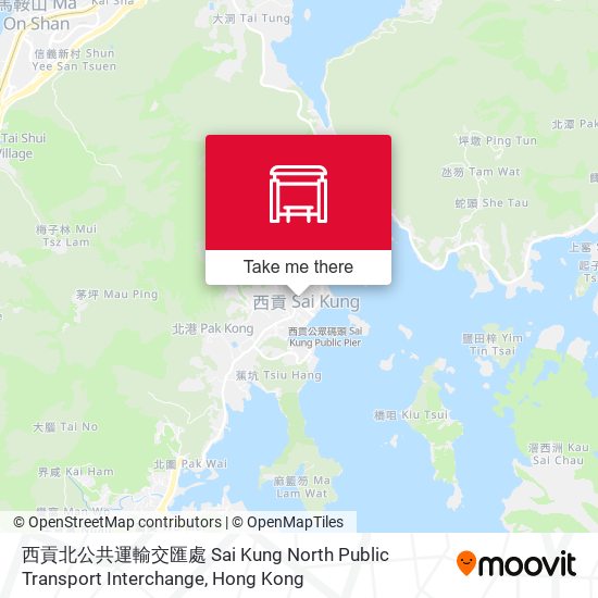 西貢北公共運輸交匯處 Sai Kung North Public Transport Interchange map