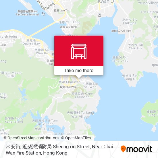常安街, 近柴灣消防局 Sheung on Street, Near Chai Wan Fire Station map