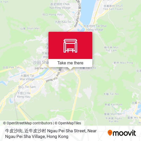 牛皮沙街, 近牛皮沙村 Ngau Pei Sha Street, Near Ngau Pei Sha Village map