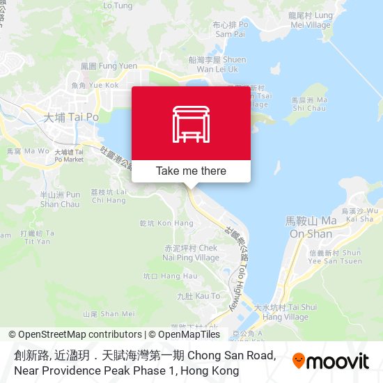 創新路, 近溋玥．天賦海灣第一期 Chong San Road, Near Providence Peak Phase 1 map