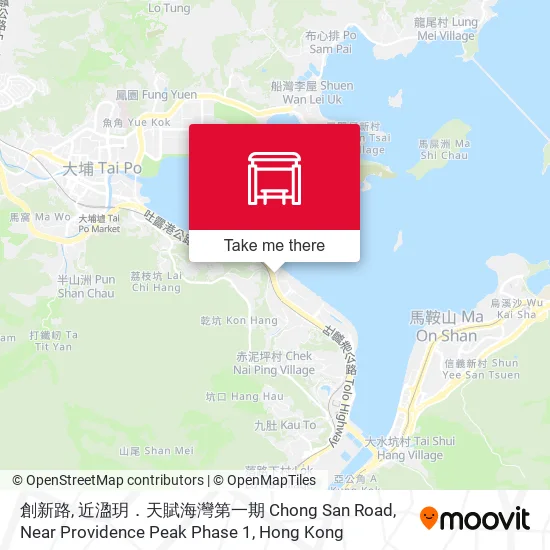 創新路, 近溋玥．天賦海灣第一期 Chong San Road, Near Providence Peak Phase 1地圖