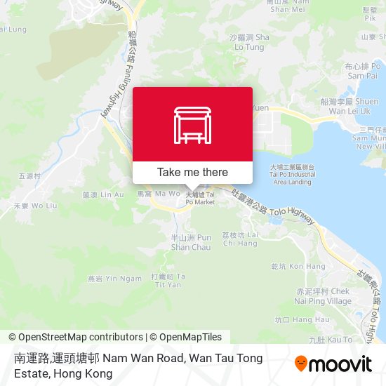 南運路,運頭塘邨 Nam Wan Road, Wan Tau Tong Estate map