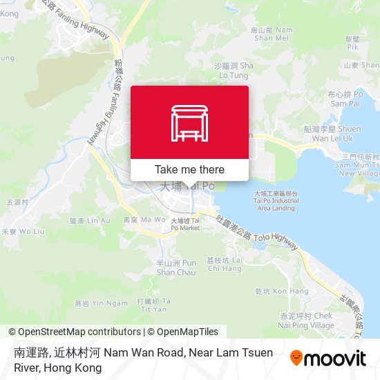 南運路, 近林村河 Nam Wan Road, Near Lam Tsuen River map