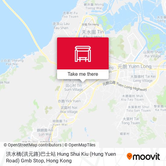 洪水橋(洪元路)巴士站 Hung Shui Kiu (Hung Yuen Road) Gmb Stop map