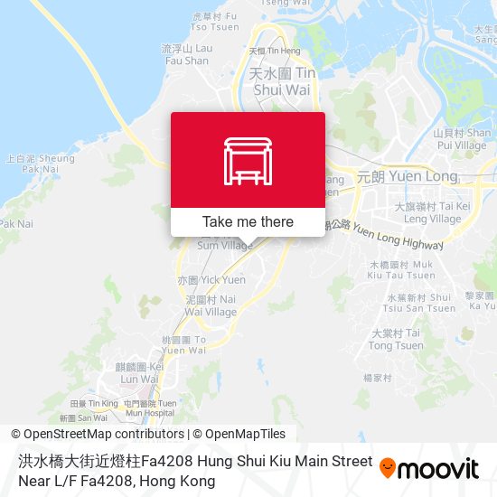 洪水橋大街近燈柱Fa4208 Hung Shui Kiu Main Street Near L / F Fa4208 map