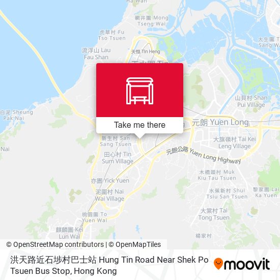 洪天路近石埗村巴士站 Hung Tin Road Near Shek Po Tsuen Bus Stop map