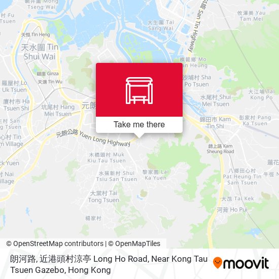 朗河路, 近港頭村涼亭 Long Ho Road, Near Kong Tau Tsuen Gazebo map