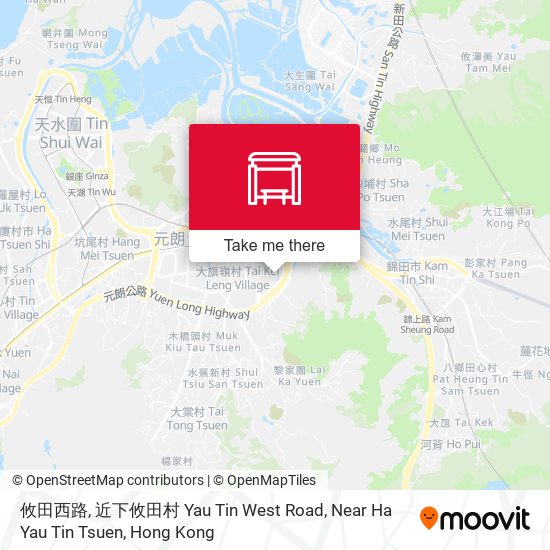 攸田西路, 近下攸田村 Yau Tin West Road, Near Ha Yau Tin Tsuen map