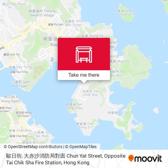 駿日街, 大赤沙消防局對面 Chun Yat Street, Opposite Tai Chik Sha Fire Station map