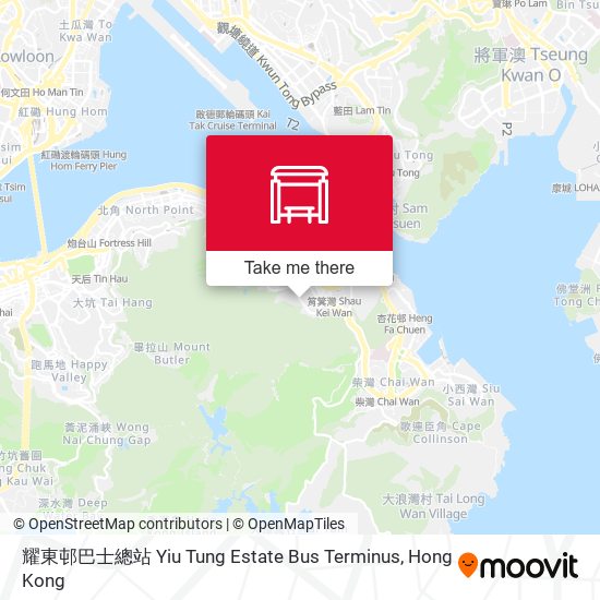 耀東邨巴士總站 Yiu Tung Estate Bus Terminus map