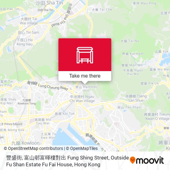 豐盛街, 富山邨富暉樓對出 Fung Shing Street, Outside Fu Shan Estate Fu Fai House map