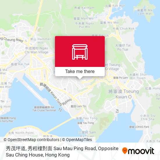 秀茂坪道, 秀程樓對面 Sau Mau Ping Road, Opposite Sau Ching House map