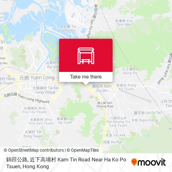 錦田公路, 近下高埔村 Kam Tin Road Near Ha Ko Po Tsuen map
