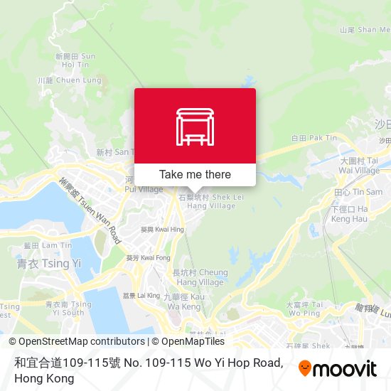 和宜合道109-115號 No. 109-115 Wo Yi Hop Road map