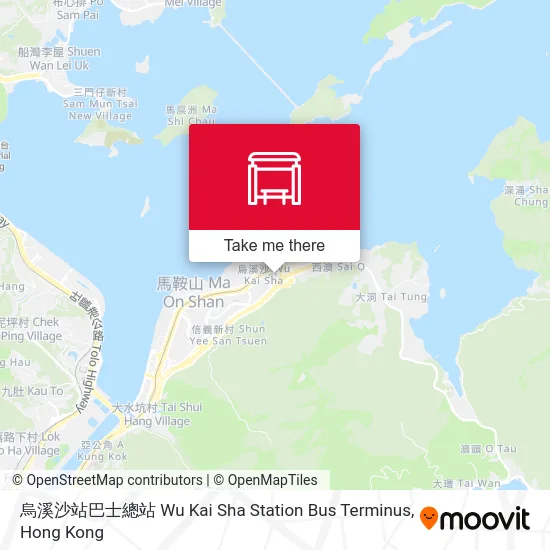 烏溪沙站巴士總站 Wu Kai Sha Station Bus Terminus地圖