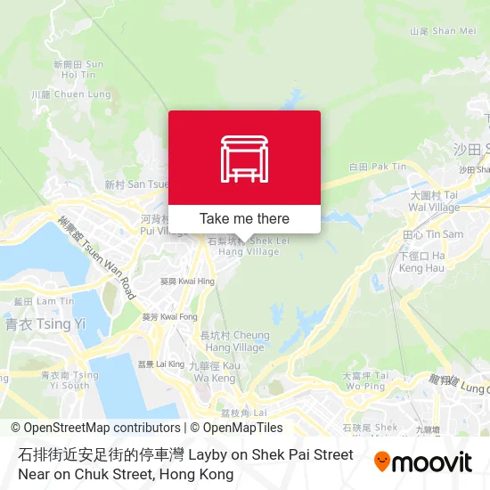 石排街近安足街的停車灣 Layby on Shek Pai Street Near on Chuk Street地圖