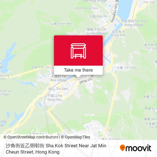 沙角街近乙明邨街 Sha Kok Street Near Jat Min Cheun Street地圖
