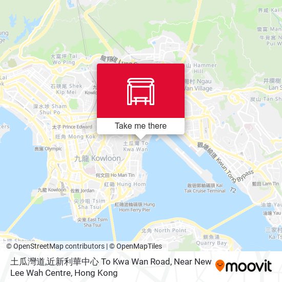 土瓜灣道,近新利華中心 To Kwa Wan Road, Near New Lee Wah Centre map
