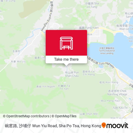 碗窰路, 沙埔仔 Wun Yiu Road, Sha Po Tsa map