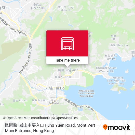 鳳園路, 嵐山主要入口 Fung Yuen Road, Mont Vert Main Entrance地圖