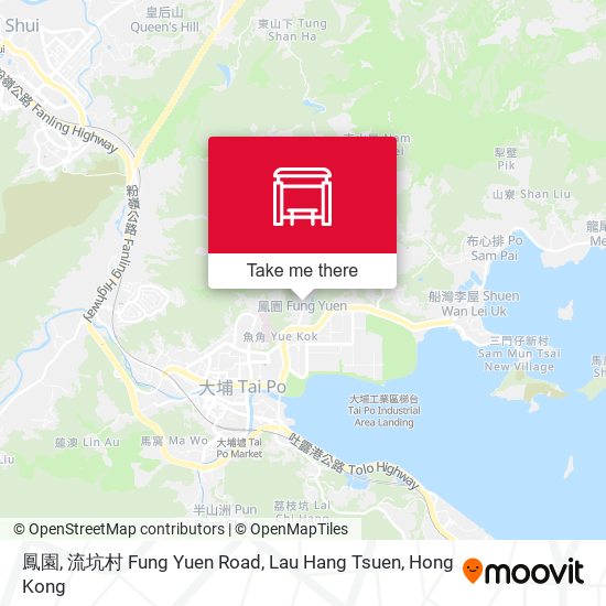 鳳園, 流坑村 Fung Yuen Road, Lau Hang Tsuen map