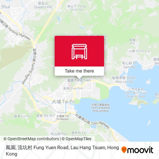 鳳園, 流坑村 Fung Yuen Road, Lau Hang Tsuen map