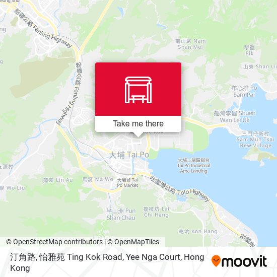 汀角路, 怡雅苑 Ting Kok Road, Yee Nga Court map