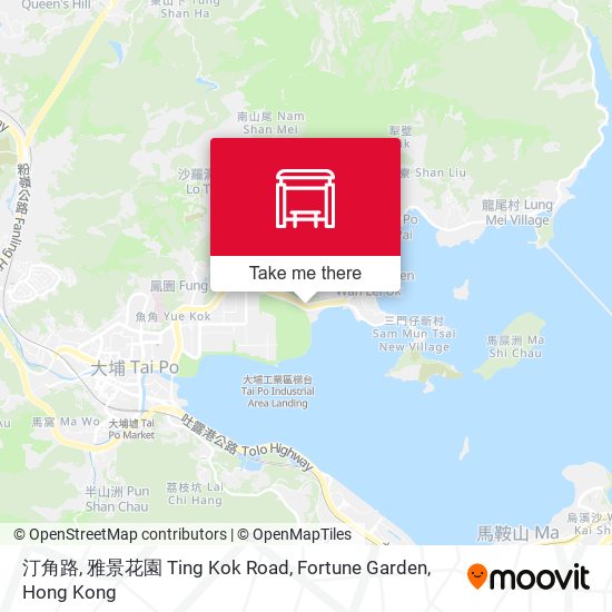 汀角路, 雅景花園 Ting Kok Road, Fortune Garden map