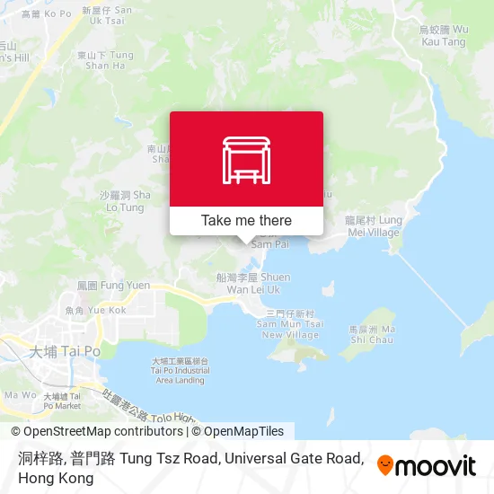 洞梓路, 普門路 Tung Tsz Road, Universal Gate Road map