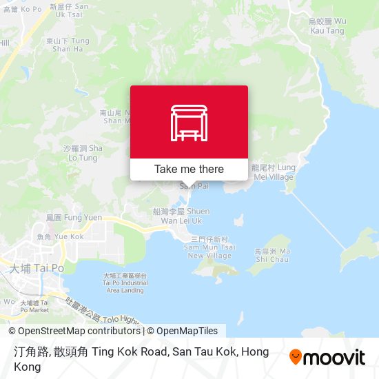 汀角路, 散頭角 Ting Kok Road,  San Tau Kok map