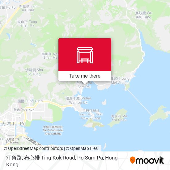 汀角路, 布心排 Ting Kok Road, Po Sum Pa map