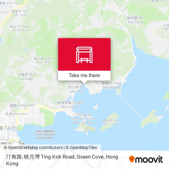 汀角路, 映月灣 Ting Kok Road, Green Cove map