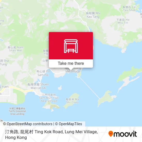 汀角路, 龍尾村 Ting Kok Road, Lung Mei Village map
