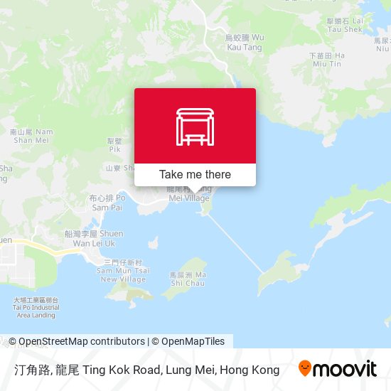 汀角路, 龍尾 Ting Kok Road, Lung Mei map